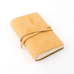 Small Leather Journal   Buckskin   Rustico Leather  