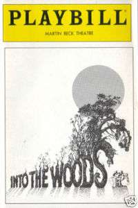 Rare Playbill   INTO THE WOODS   Orginal Bway Sondheim  