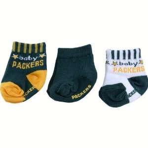  Bay Packers 3 Pack Baby Packers Infant Bootie Socks: Sports & Outdoors