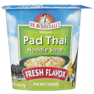 Dr. McDougalls Vegan Pad Thai Noodle Soup, Fresh Flavor, 2 oz, 6 pk 
