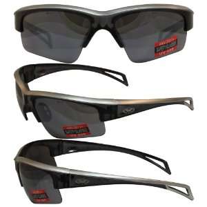 Global Vision Top Gun Sunglasses Black Frame Flash Mirror 