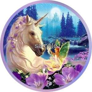 HORSE & FAIRY EDIBLE ICING CAKE DECORATION IMAGE TOPPER  