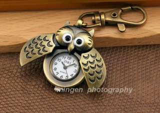 Fashion Quartz watch,Gold Owl Keychains Watch(S106)  