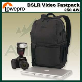 Lowepro DSLR Video Fastpack 250 AW Backpack Camera Bag Case All 