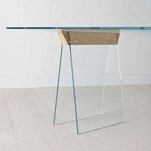    kasteel extra clear glass dining table by tonelli: Home & Kitchen