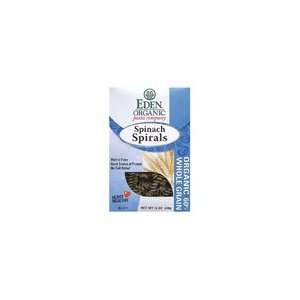 Spinach Spirals, Organic 60% Whole Grain 12 oz Box by Eden Foods 