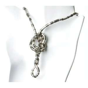  Gunmetal Silver Flexible Necklace Bendy Bendable Jewelry 