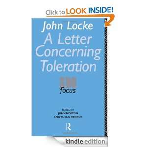 John Locke A Letter Concerning Toleration in Focus (Philosophers in 