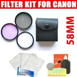  Kit Including PL UV FD For The Canon Digital EOS Rebel 20D 5D 300D 