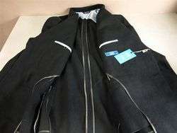 Luigi Baldo Italy Black Washed Linen Single Breast Blazer Jacket 44 R 