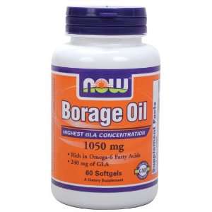 Now Borage Oil 1050 Mg 60 Gels Rich In Gla:  Grocery 