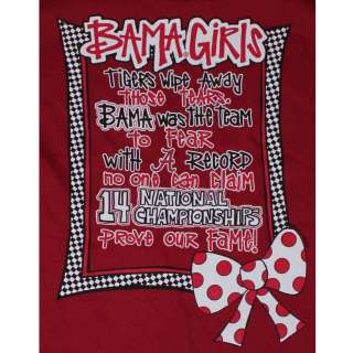   BCS National Champions T Shirts   Bama Girls Prove Our Fame  