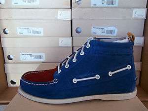 Mens Sperry BAND OF OUTSIDERS Blue/Red Chukka Canvas Boot ULTRA HIP 