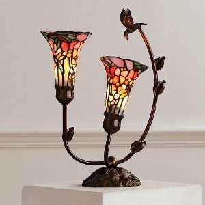  Tiffany Style 2 Light Hummingbird Accent Lamp: Home 