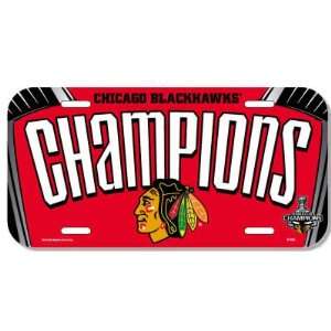  CHICAGO BLACKHAWKS 2010 STANLEY CUP CHAMPS LICENSE PLATE 