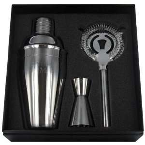   Personalized Stainless Steel Cocktail Bar Shaker Set: Kitchen & Dining
