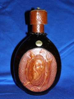 Leather Covered Bottle  Hand Made in Spain   