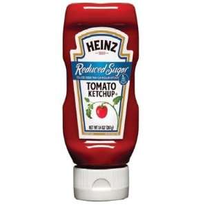 Heinz Tomato Ketchup, Reduced Sugar, Bottles, 14 oz, 2 ct (Quantity of 