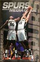 2000 01 San Antonio Spurs Media Guide Tim Duncan  