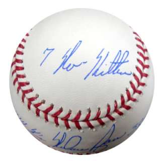 NOLAN RYAN AUTOGRAPHED SIGNED MLB BASEBALL STATBALL 4 STATS HOF KS W 