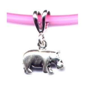  13 Pink Hippo Necklace Sterling Silver Jewelry: Sports 