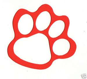 Orange Paw Prints Tiger Cub Diecut Scrapbooking  