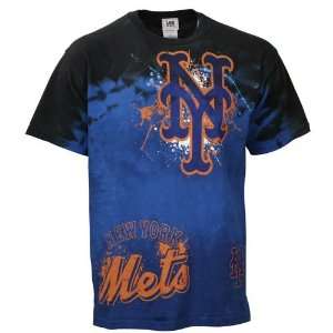   New York Mets Royal Blue Slide Tie Dye T shirt: Sports & Outdoors