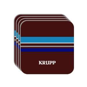 Personal Name Gift   KRUPP Set of 4 Mini Mousepad Coasters (blue 