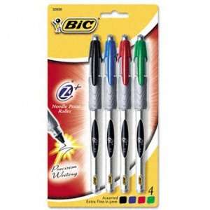  BIC Z4+ Needle Point Roller 0.5mm 4ct, Assorted (Z4NP41 