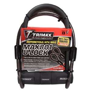 Trimax MAX801 Max Security U Shackle Lock with 14 mm Shackle and 10 mm 
