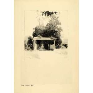  1910 Print Asti California Villa Pompeii Vineyards Pergola 