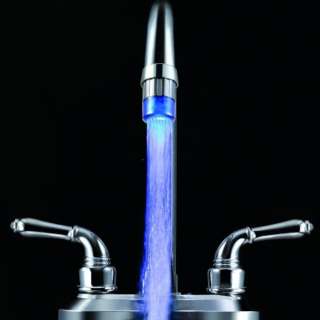 Temperature Sensor Blue Water Glow Shower LED Faucet  