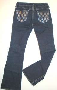 BEBE Rhinestone Back Pockets Jeans Size 29 X 34 Long  