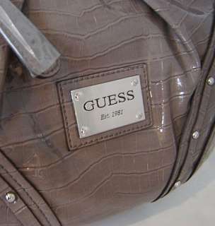 Nwt $98 Authentic GUESS Beckett Womens Purse Bag Satchel Grey Taupe 