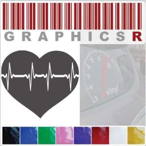 Sticker Decal Graphic   Ekg Heart Beat For You Romance Love Symbol 