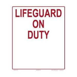  Lifeguard On Duty Sign 7025Wa1210E 