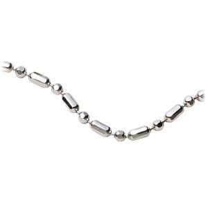  14k White Gold 1.15 mm Italian Mixed Ball Chain Necklace 