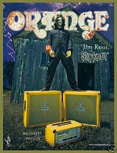   JIM ROOT FOR ORANGE AMPS AD 8X11 ADVERTISEMENT STONE SOUR  