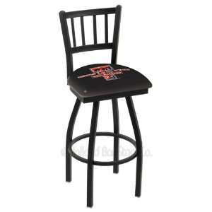  30 Texas Tech Bar Stool   Swivel with Black Ring and 