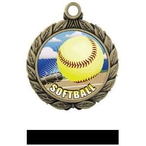  Custom Hasty Awards Softball HD Insert Medals M 8501 GOLD 