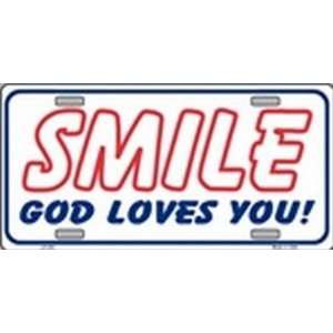 Smile God Loves You License Plates Plate Tag Tags auto vehicle car 