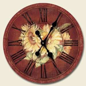 Good Morning Sunshine Sunflowers 12 inch Decorative Wood Wall Clock by 