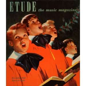 1948 Cover The Etude Music Christmas Choir Boys Robes   Original Cover