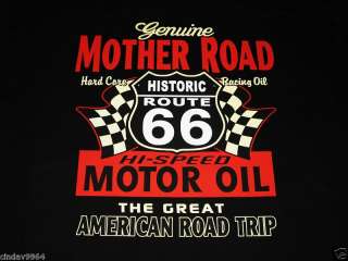 GENUINE MOTHER ROAD ROUTE 66 T SHIRT BLACK LARGE NEW  