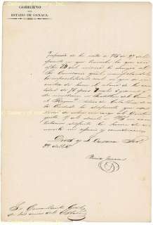 BENITO P. JUAREZ   DOCUMENT SIGNED 11/29/1847  