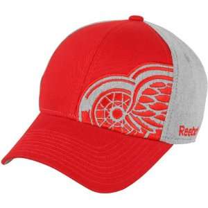   Detroit Red Wings Offsides Flex Hat   Red Gray