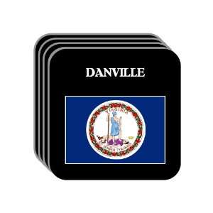  US State Flag   DANVILLE, Virginia (VA) Set of 4 Mini 