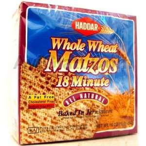 Haddar Whole Wheat Matzos 18 Minute 16 Grocery & Gourmet Food