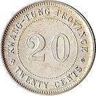 1921 (10) China   Kwangtung (Kwang Tung) 20 Cents Silve