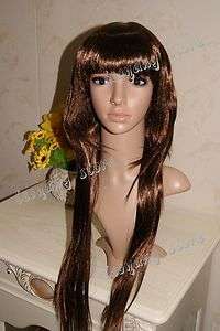   Womens Sexy Straight Wigs Cosplay Hair Full Wig Cap Free Shipping